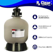 Rx Clear Radiant 22" Sand Filter w/Black Luster Balls (5 Boxes)