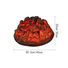 Decorative Fireplace Fireplace with Simulated Charcoal Flame Design, Round Stove Decoration(Small)