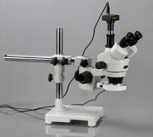 AmScope Digital Trinocular Stereo Zoom Microscope 7X-90X with 10MP Camera and LED Light