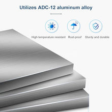 Outdoor Aluminum Door & Window Awning Sun Shade with Double Solar Protection High Capacity Gutter Quick Drain Durable Design (150cm/59in x 200cm/79in)