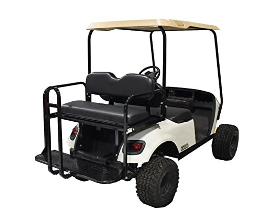 ProFX Golf Cart Rear Flip Seat Kit for E-Z-GO TXT | Black Cushions