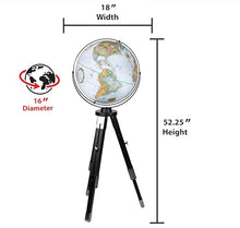 Replogle Willston 16" Globe Raised Relief Blue
