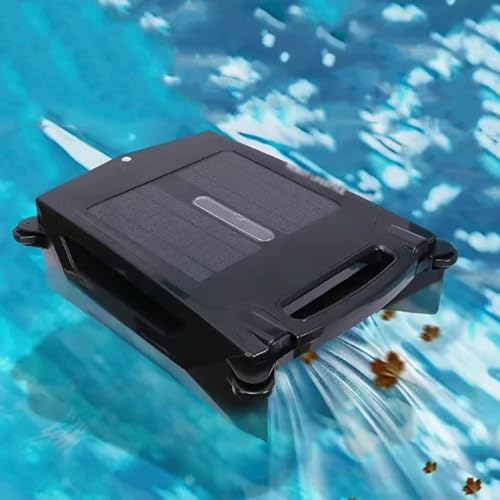 MiBoce Automatic Pool Vacuum Cleaner, Pool Surface Cleaner Robot, with Solar and Rechargeable Dual Mode, Automatically Adjust Direction, 480um Filter Density, for Swimming Pools, Water Parks
