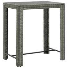 KDVXBCQJH 5 Piece Patio Bar Set with Cushions Outdoor PE Rattan Gray