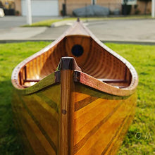 Wooden Boat USA 10-Foot Wooden Canoe with Ribs Curved Bow Natural Wood