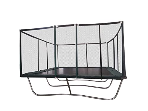 Galactic Xtreme Rectangle Gymnastic Trampoline with Safety Net Black and Green