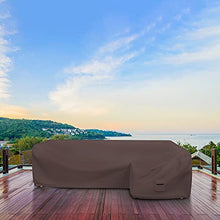 Patio Sectional Sofa Cover 18 Oz - 100% Waterproof & Weather Resistant PVC Coated 83" x 104" x 31" x 32" L Shape Sofa Cover for Indoor/Outdoor (Right Side Sofa, Coffee)