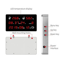 Ultra Large Size Temperature Humidity Monitor with Time Built -in High Precision Sensor for Easy Viewing Industrial Outdoor Use