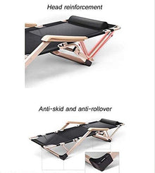 IIPOSAQQ Zero Chair Folding Patio Recliner Adjustable Anti Lounge Chair with Headrest Support 300lbs for Outdoor Camping Garden Patio Lawn