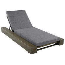 Christopher Knight Home Tory Acacia Wood Chaise Lounge Chair Outdoor Set of 2, Poolside Sun Lounger Recliner, Patio Outdoor Chaise Lounge with Cushions, Adjustable Backrest Single Lounge Sofa, Grey