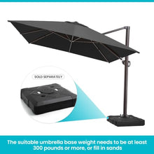 OROTLECT 153'' X 116'' Rectangular Cantilever Umbrella With Crank Lift, Counter Weights Base Included