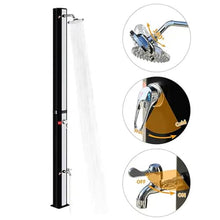 Xoiasth Solar Heated Shower, Freestanding Garden Pool Shower with Shower Head and Foot Washer Tap, for Poolside Pool Spa Backyard Beach