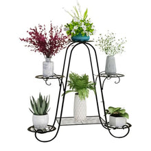 Plant Stand Metal Indoor Outdoor Plant Shelf Multiple 6 Tier Corner Flower Pot Holder Stands Creative Flower Stand Wrought Iron Tiered Planter Shelves Rustproof Display Rack For Garden Balcony
