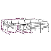 vidaXL 7 Piece Patio Lounge Set with Cushions Aluminum Anthracite