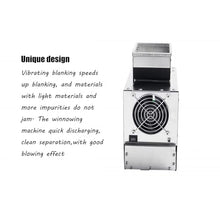 Piefeak Electric Stainless Steel Bird Seed Sheller - Adjustable Speed Millet Separator with Discharge Port for Grains, Melon Seeds & More - Efficient Rice Husk Blower