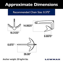 Lewmar Claw Anchor SS 44 lb/20 kg Silver