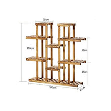 ZOCWJK Plant Stands,Wood Flower Stand,Multi Layer Floor Succulents Balcony Storage Decoration Living Room Flower Pot Indoornishings/Wood Color/B,