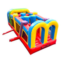 Pogo Bounce House Crossover Rainbow Inflatable Obstacle Course 19.5x8x7.5 Ft