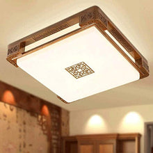 Lamp Solid Wood Design, Beautifully Carved Craftsmanship, Stylish Chinese Ceiling Lamp, Classic Square Living Room Bedroom Lamp Lighting