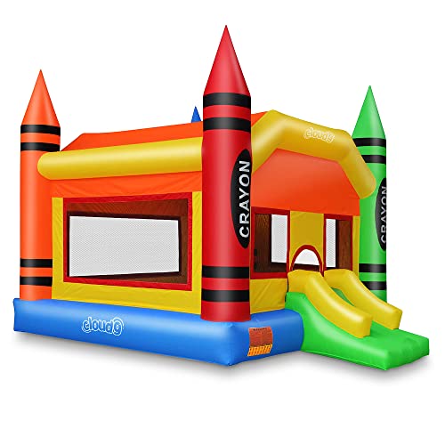 Cloud 9 Crayon Bounce House with Blower Multicolor