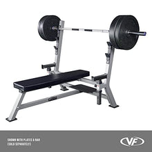 Valor Fitness Olympic Weight Bench Press Station - Spotter Arms | Adjustable Safety Catch Max 500 lbs - Power Lifting Home Gym Workout Equipment BF-48 Metallic Grey and Black