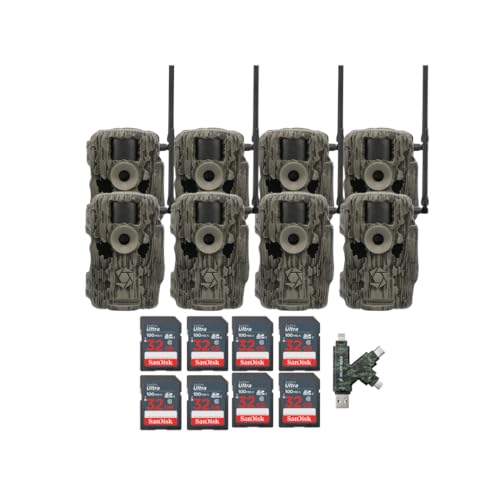 Stealth Cam 36MP Fusion Max Cellular Trail Camera 2-Pack with 4-in-1 Card Reader and 32GB SDHC Memory Card Bundle