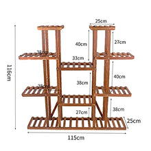 RWGOVLU Flower Stand Multi-Tier Plant Stand, 46in Height Wood Flower Rack Holder 16 Potted Display Storage Shelves Indoor Outdoor for Patio Gard Plant Stand