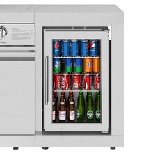 KoolMore Reserve Outdoor Kitchen Island with 6 Burner Grill and a Side Burner, Sink, Storage Cabinet and Beverage Refrigerator, CSA Listed in Stainless-Steel
