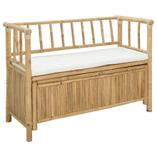 ZQQLVOO Bamboo Garden Storage Bench 43.3 x 18.5 x 31.5 in
