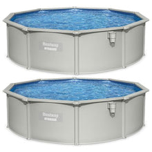 Bestway Hydrium 15' x 48" Steel Side Wall Above Ground Pool w/Pump, 2 Pack