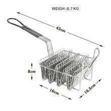 Frying basket Fryer Basket Stainless Steel Tortilla for, Holds 8 Shells, U-shaped, Flat Base(Small)