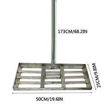 EliteBloom Lawn Level Rake Golf Garden Grass Level, Stainless Steel Lawn Leveling Rake, Equipped with A 68-Inch Handle, Heavy-Duty Large-Capacity Lawn Pusher Level Equipment,