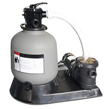 Swim Central Sand Filter Combo 2.0 HP for Above Ground Pools 22-Inch Black