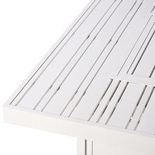 Oakland Living Square 42 in. x 42 in. Aluminum Propane Fire Pit Table with Glass Beads, Two Covers, Lid, 57,000 BTUs in White Finish