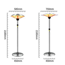 Electric Heater Patio Heater Outdoor Electric Heater Freestanding Silent Radiator Portable Indoor Outdoor Garden with Auto Off Function- Small (3000w) 58x210cm (23x82in) (58x210cm (23x82in) Small