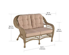 WUnlimited Saturn Collection Outdoor Garden Patio Loveseat Chair Light Brown