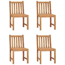 FMPGJLYH 5-Piece Teak Wood Dining Set, Square Patio Table and 4 Chairs, Weather-Resistant Hardwood Furniture for Indoor and Outdoor Garden, Dining Room, Backyard