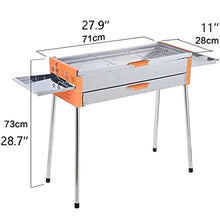 MNSSRN Outdoor Camping Stainless Steel Grill, Foldable Portable Lightweight BBQ Tool for Outdoor Cooking Picnic, Suitable for Travel