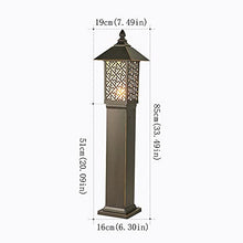 KADELONG V-intage Outdoor Lawn Lights E27 1-Light Waterproof Yard Lamps - Villa Porch Patio Lighting Fixture Garden Landscape External Floor Mount Path Lights H33.49in,Chandelier Lighting, jq-842