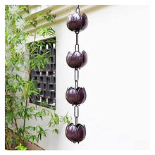 GVBNOTT Petals Rain Guide Chain Rain Downspouts, Japanese Courtyard Garden Rain Catcher Chain for Homestay Villa, Customizable Length，3m/10ft
