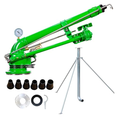 2" Water Spray Gun Large-Area Agriculture Irrigation Watering Sprinkler,360° Automatic Rotation Watering Sprinkler 2 Inch