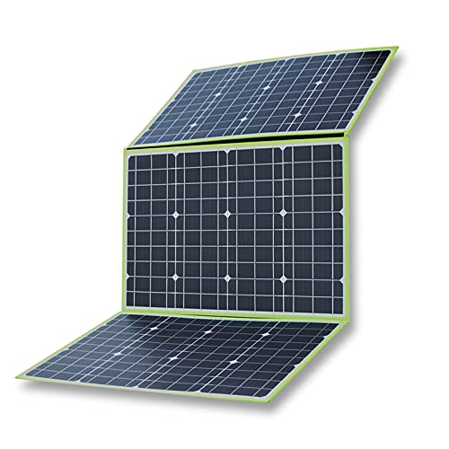AIZYR 150W Flexible Foldable Solar Panel Kit, Portable Generator Power Station Battery with 20A Charger Controller for Cars RV Boat Camping