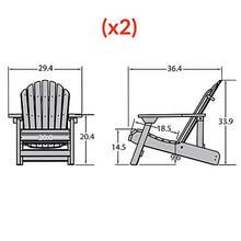 Highwood Hamilton Folding and Reclining Adirondack Chairs 2-Piece Set Weathered Acorn