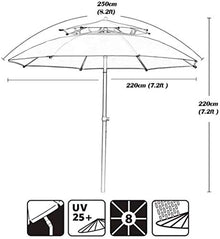 USZWBY Outdoor Garden Parasols Double Top Outdoor Parasol for Backyard,Poolside,Lawn and Garden-Umbrella Shades with Crank Lift,Waterproof UV Protection Without Base