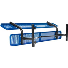 Global Industrial 8'L Heavy Duty Outdoor Steel Picnic Bench with Backrest