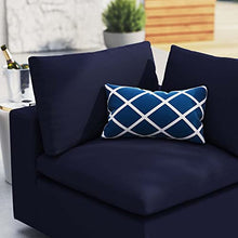 Modway Commix Outdoor Patio Sunbrella® Sectional Sofa Corner Chair in Navy