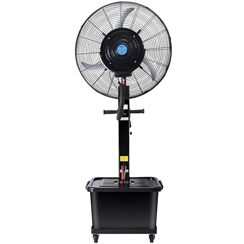 RJYYYDS High Velocity Outdoor Misting Fan, 26/30in Patio Spray Fan with 42L Water Tank, 3 Speed Settings, Adjustable Mist, 90° Oscillation for Warehouse Cooling,750mm/30in