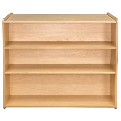 Tot Mate 3-Shelf Mobile Wooden Bookshelf Maple