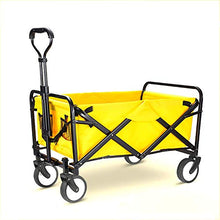 Collapsible Folding Outdoor Utility Wagon Heavy Duty Garden Cart Adjustable Handles and Double Fabric for Sping Picnic Beach