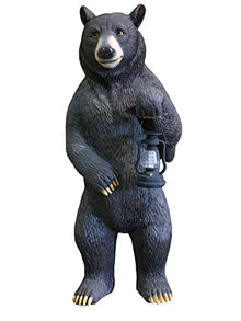 AFD Home Standing Bear with Solar Lanter 3.5ft Outdoor Garden Statue